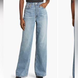 Re/done '70s Ultra High Waist Wide Leg Jeans - sunfaded flow